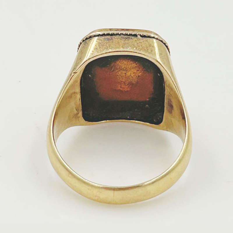 18ct Gold Bloodstone Intaglio Ring
