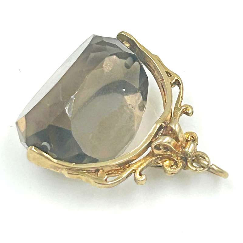 9ct Gold Swivel Topaz Fob Seal