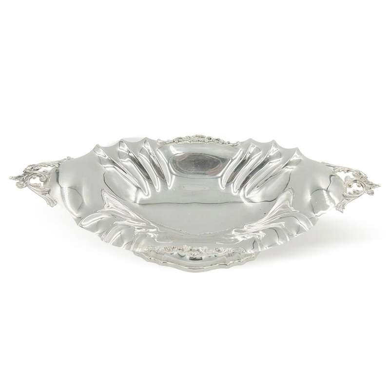 Art Nouveau German Silver Pedestal Bowl
