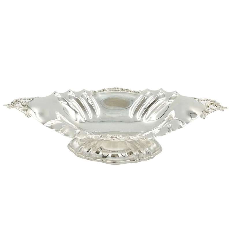 Art Nouveau German Silver Pedestal Bowl