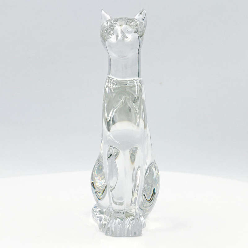 Baccarat French Clear Crystal  Egyptian Cat
