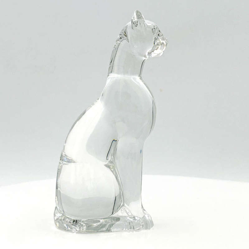 Baccarat French Clear Crystal  Egyptian Cat