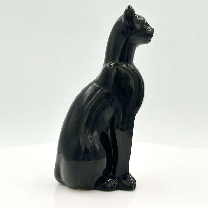 Baccarat French Crystal Black Egyptian Cat