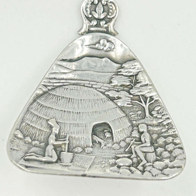 Candida Sterling Silver Commemorative Spoon South Zulu Shield