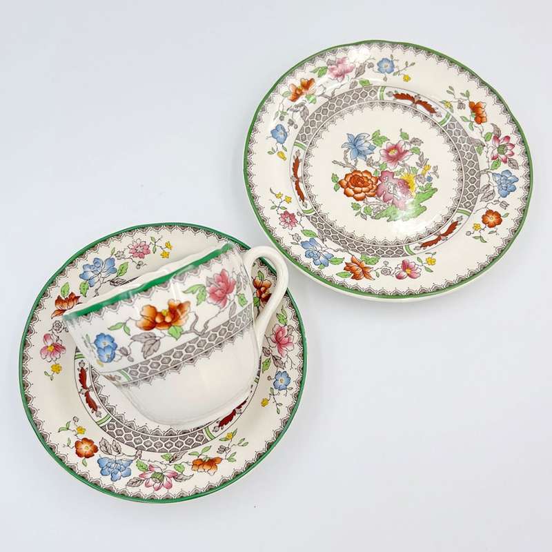 Copeland Spode Chinese Rose Pattern Trio