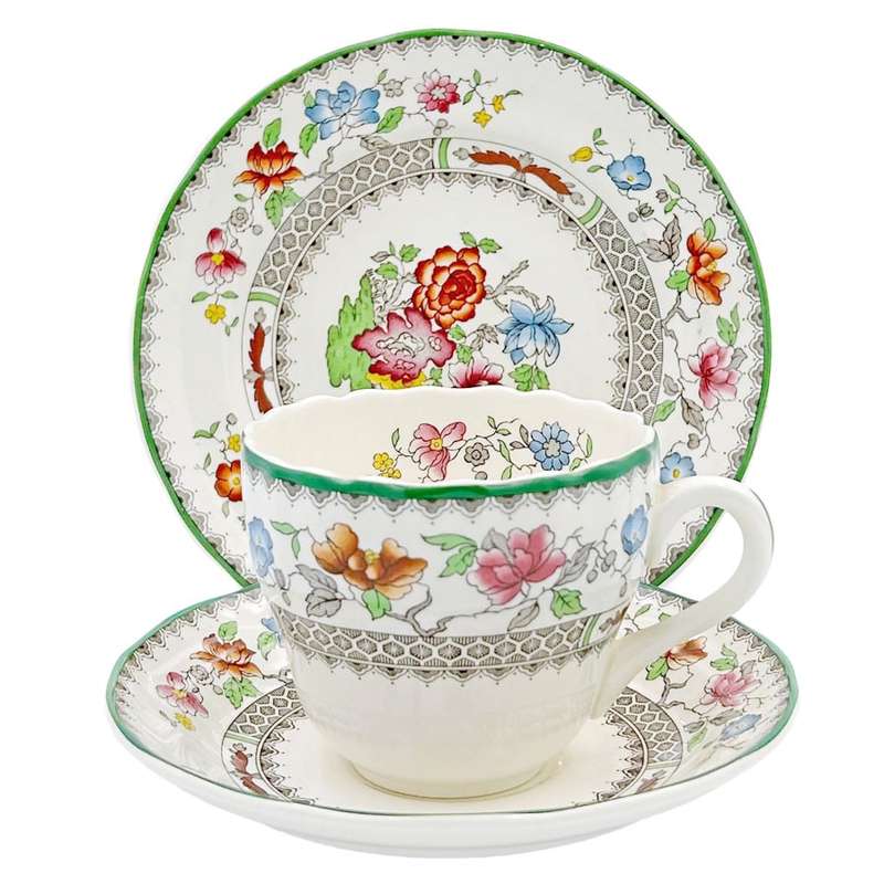 Copeland Spode Chinese Rose Pattern Trio