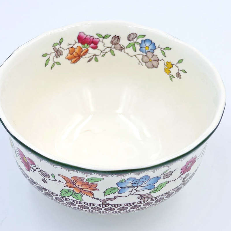 Copeland Spode Chinese Rose Tea Sugar Bowl Black