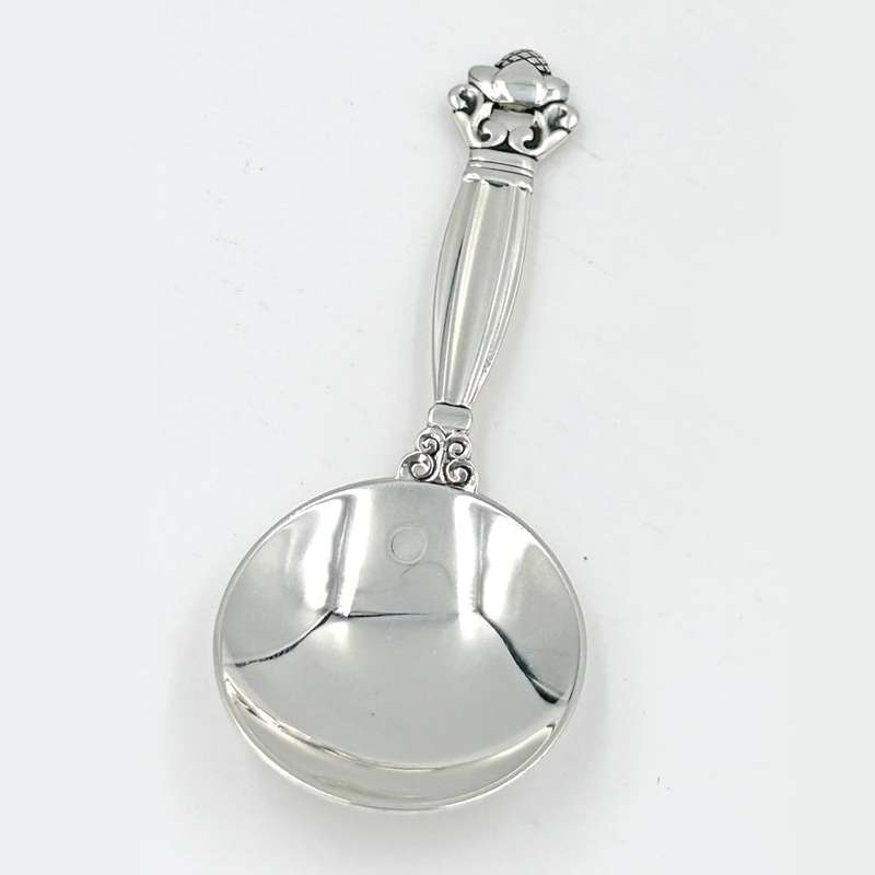 Georg Jensen Sterling Silver Acorn Caddy Spoon