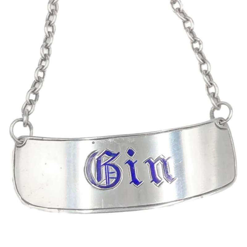 Hallmarked Silver Gin Decanter Label