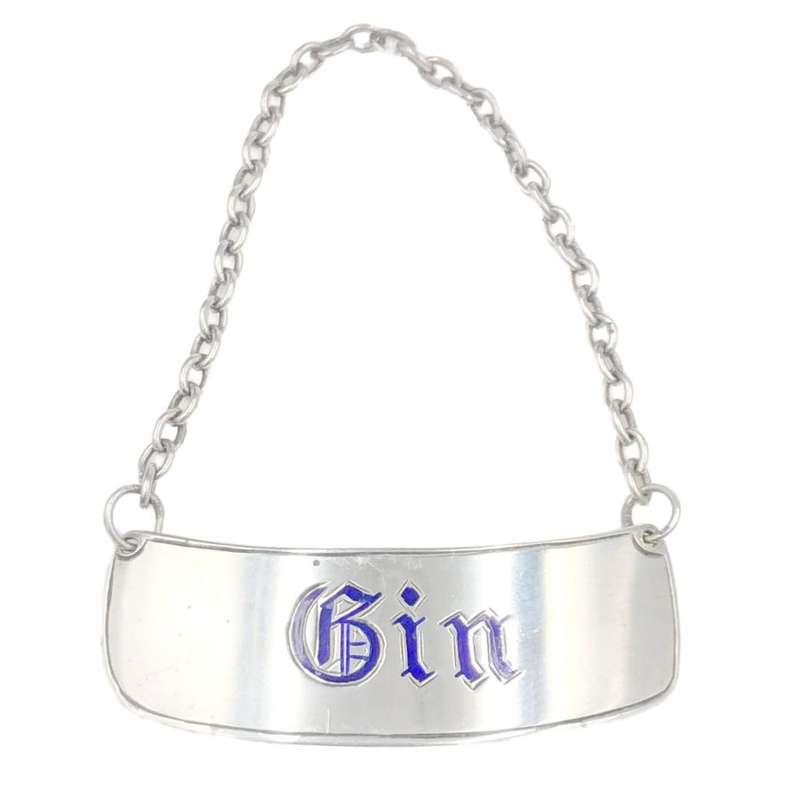 Hallmarked Silver Gin Decanter Label
