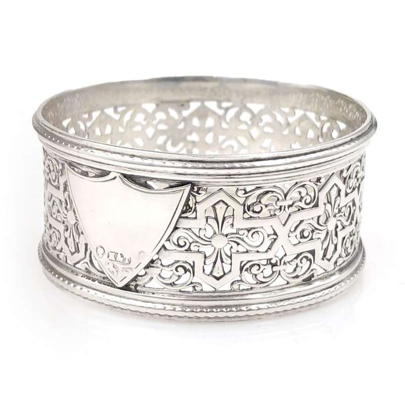 Hallmarked  Silver Pierced Serviette Ring