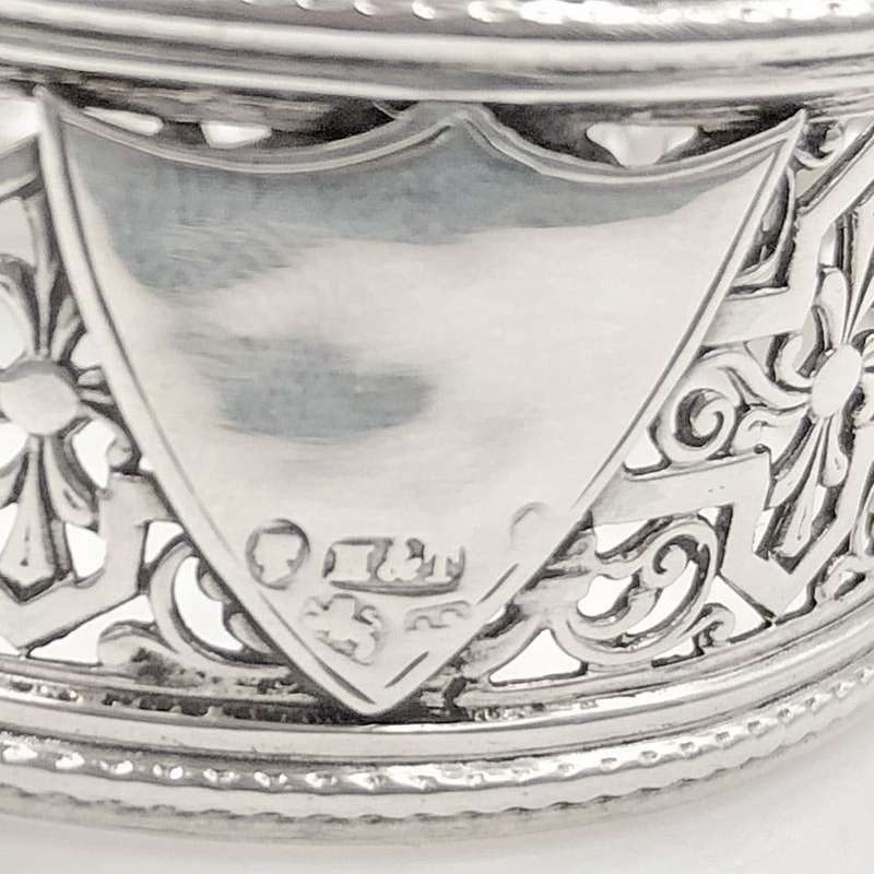Hallmarked  Silver Pierced Serviette Ring
