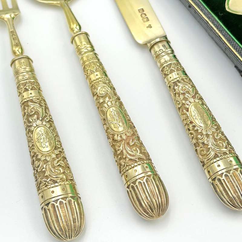 Hallmarked Silver Victorian High Tea Serving Set London 1897