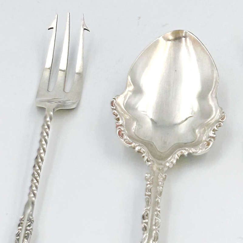 Hallmarked Silver Cased Four Piece Serving Cuttlery Set Sheffield 1903