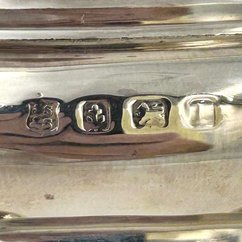 Hallmarked Silver Cased George V Condiment Set Birmingham 1912