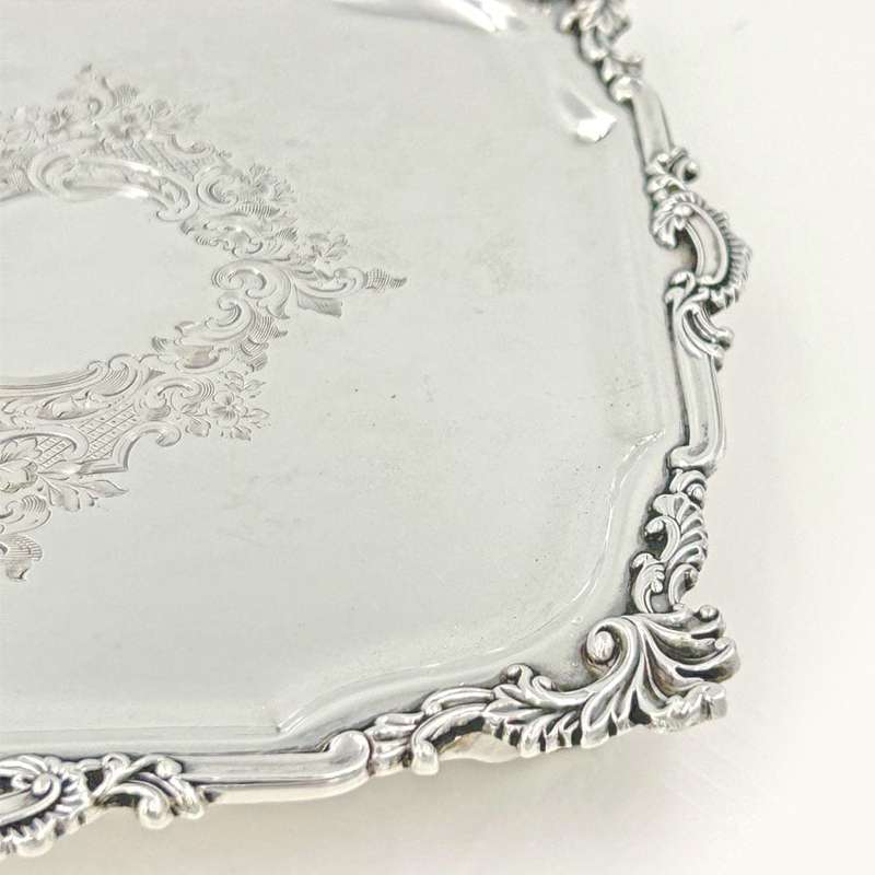 Hallmarked Silver Salver Edward VIII Hawksworth Eyre and Co London 1901