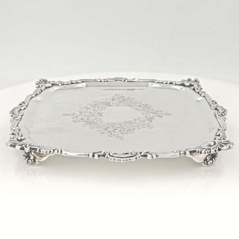 Hallmarked Silver Salver Edward VIII Hawksworth Eyre and Co London 1901
