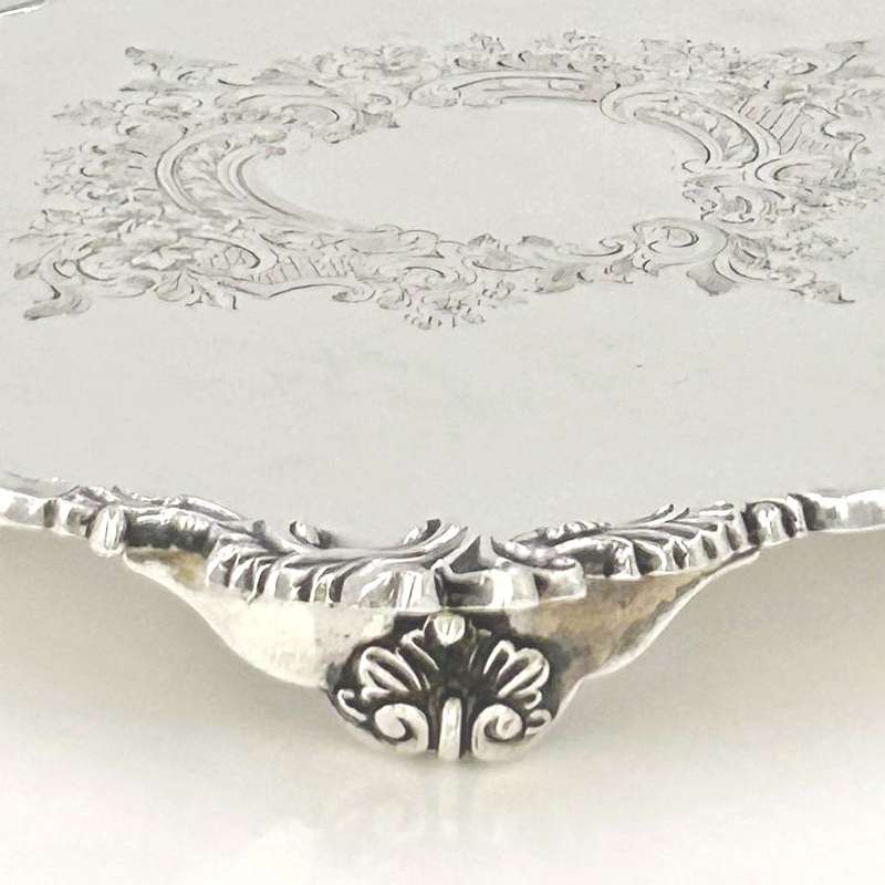 Hallmarked Silver Salver Edward VIII Hawksworth Eyre and Co London 1901