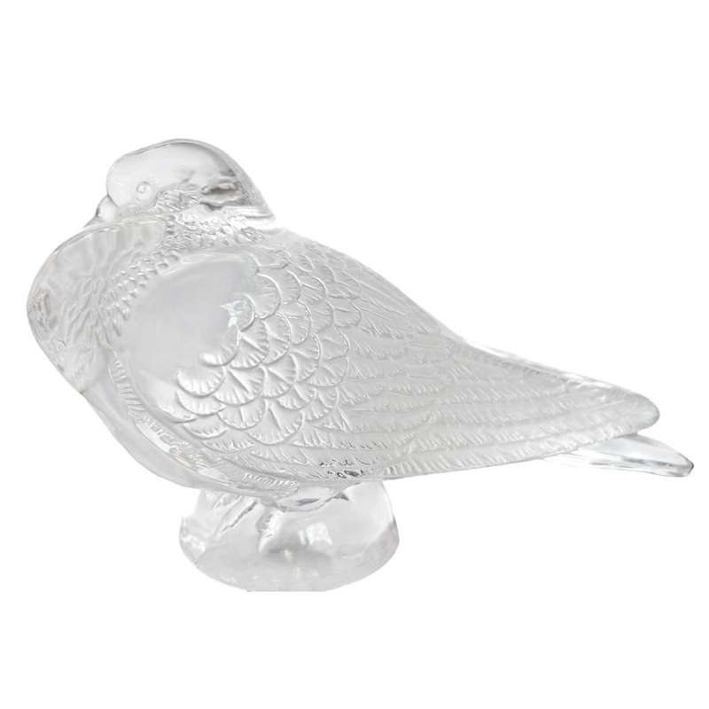 Lalique Pigeon Bruges Crystal Sculpture C1931
