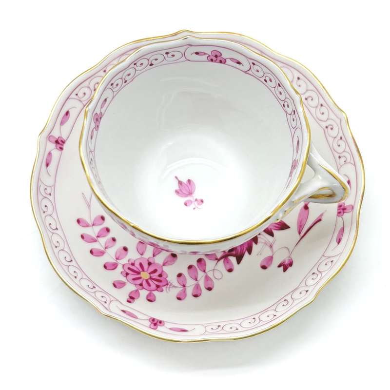 Meissen  Purple Indian Flowers Coffee Service 20th