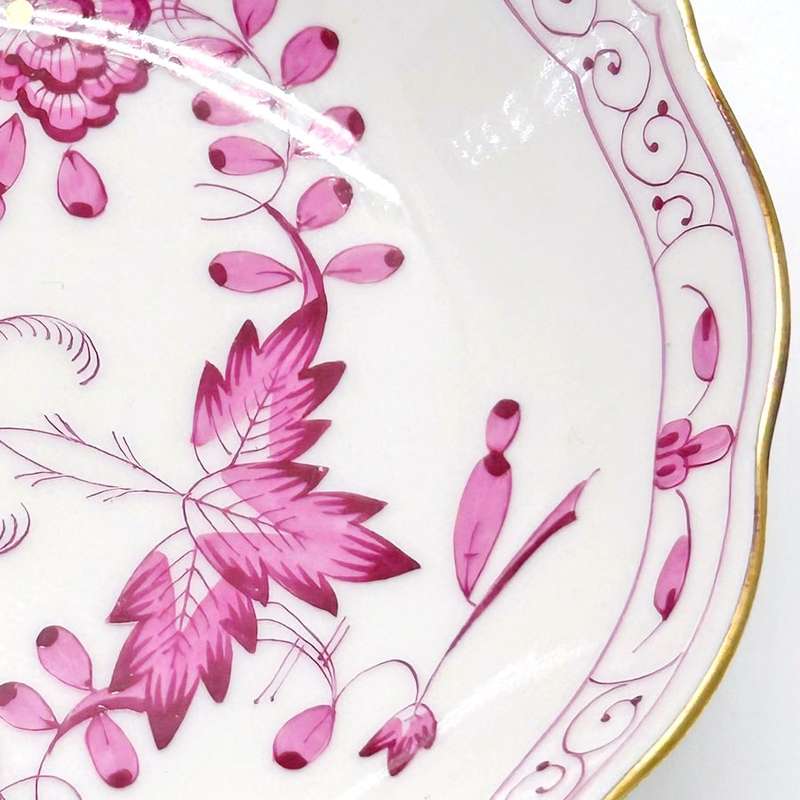 Meissen  Purple Indian Flowers Coffee Service 20th