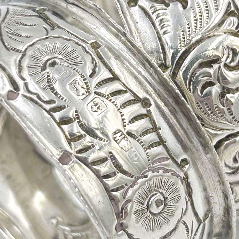 Pair Hallmarked Sterling Silver Serviette Rings Birmingham 1910