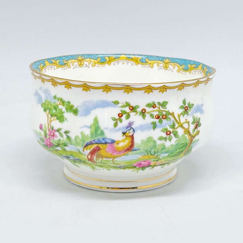 Royal Albert Chelsea Bird Sugar Bowl Turquoise