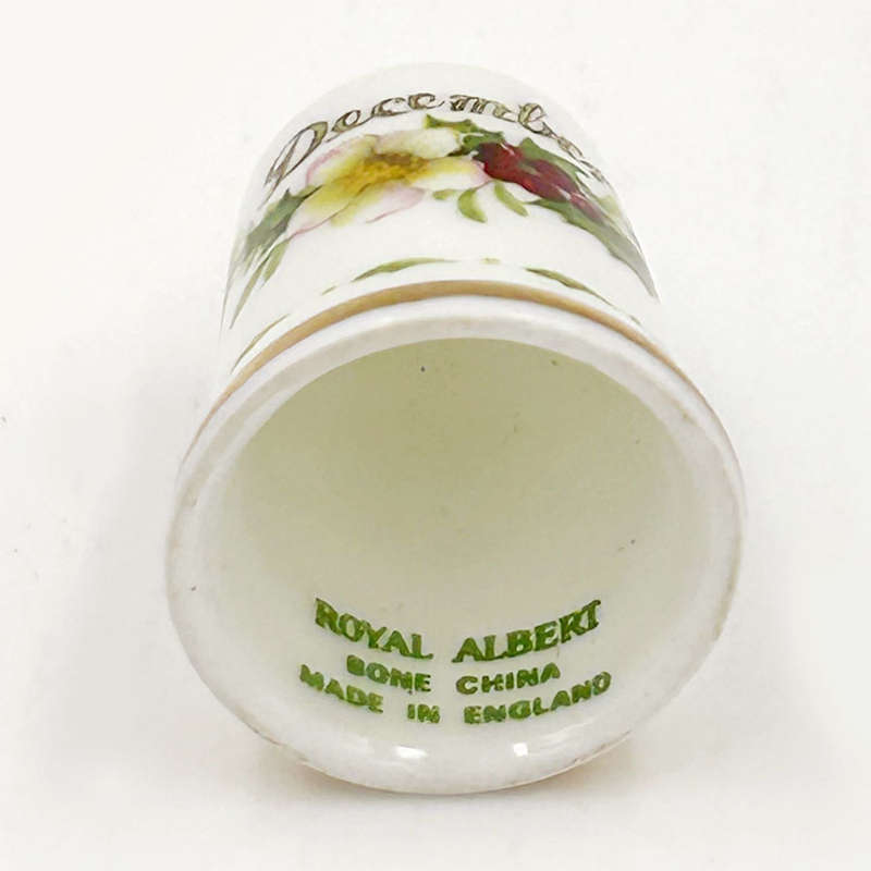 Royal Albert Flower Of The Month December Thimble