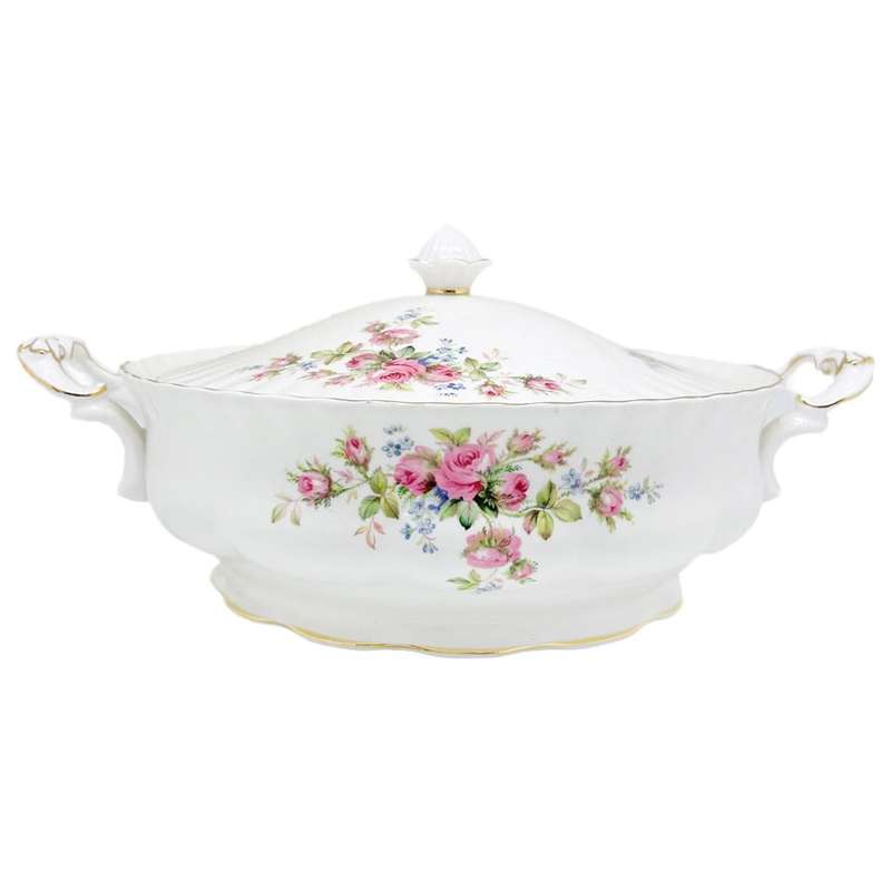 Royal Albert Moss Rose Vegetable Bowl and Cover