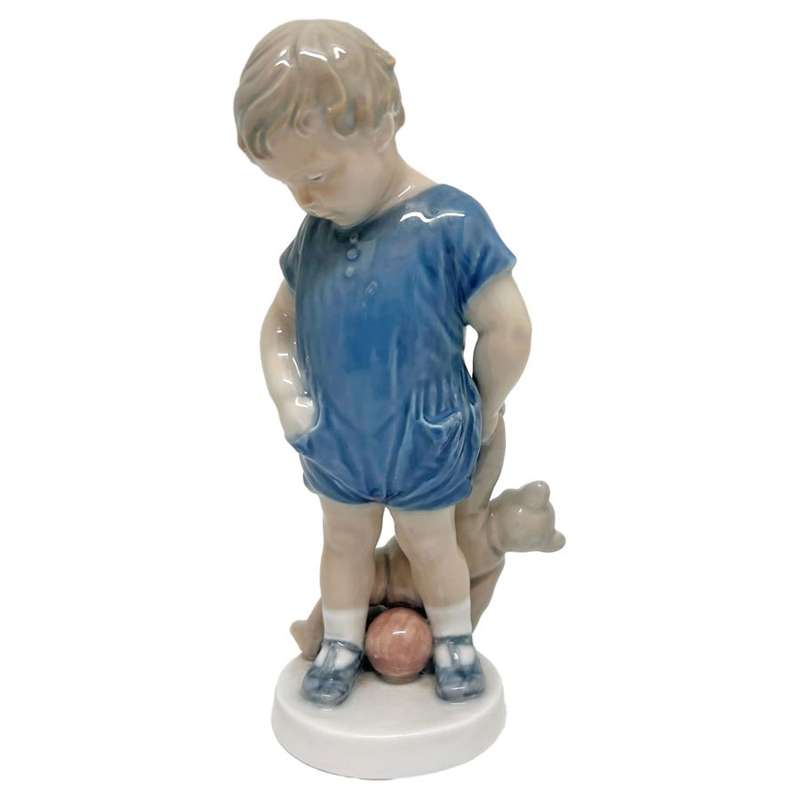 Royal Copenhagen Boy With Teddy Bear 3468