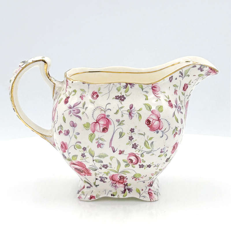 Royal Winton Pink Cabbage Rose Chintz Tea Milk Jug