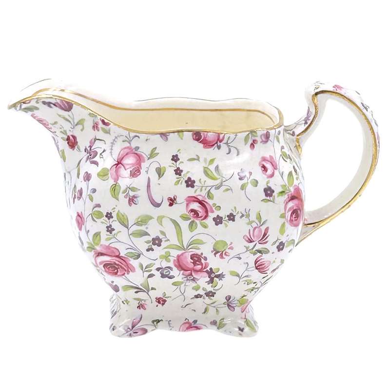 Royal Winton Pink Cabbage Rose Chintz Tea Milk Jug