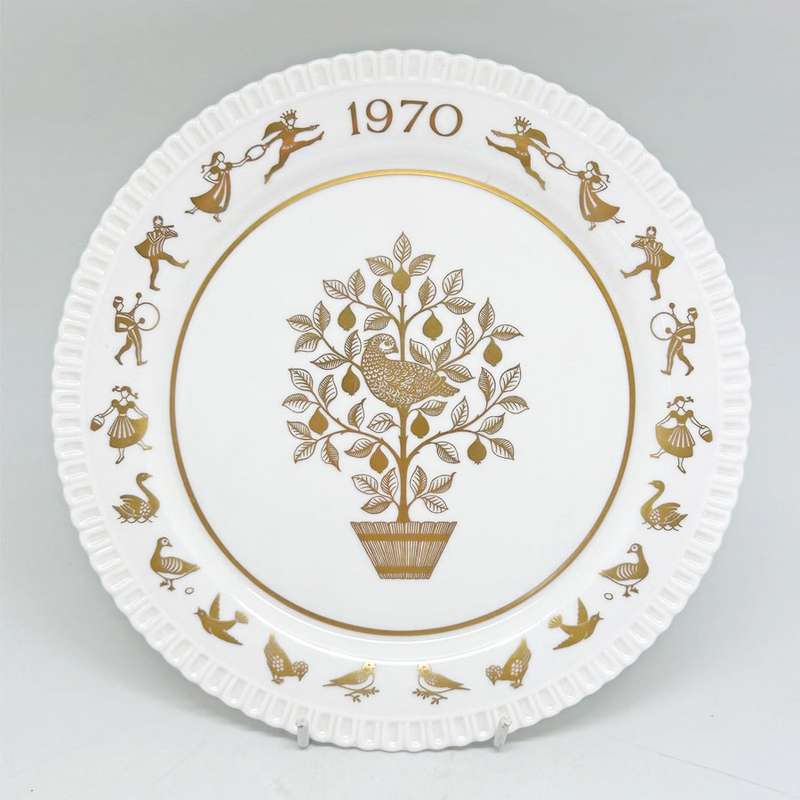 Spode Christmas Plate On The 12th Night 1970