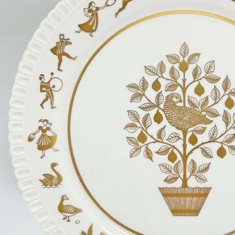 Spode Christmas Plate On The 12th Night 1970