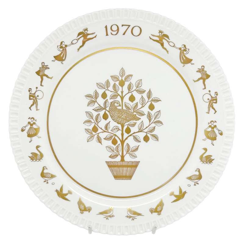 Spode Christmas Plate On The 12th Night 1970