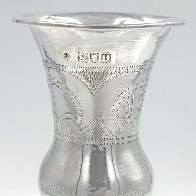Sterling Silver Pedestal Kiddush Cup London 1915