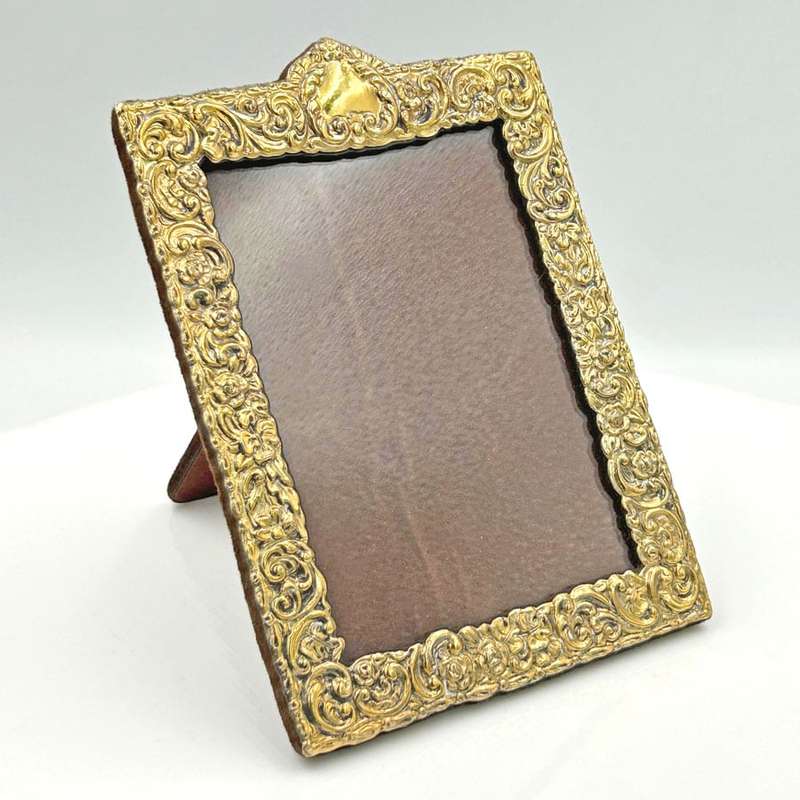 Sterling Silver and Gilt Victorian  Style Picture Frame