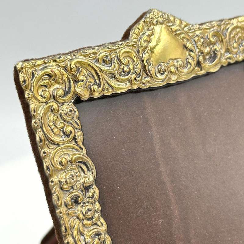 Sterling Silver and Gilt Victorian  Style Picture Frame