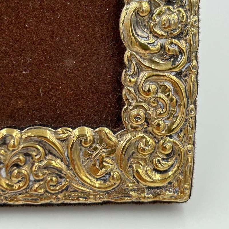 Sterling Silver and Gilt Victorian  Style Picture Frame