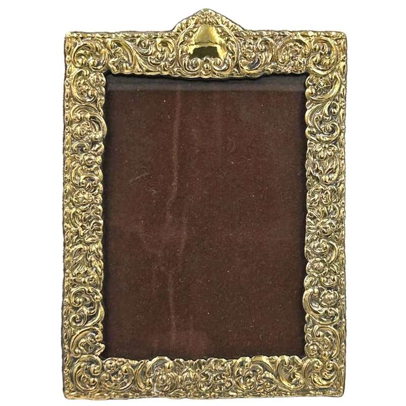 Sterling Silver and Gilt Victorian  Style Picture Frame