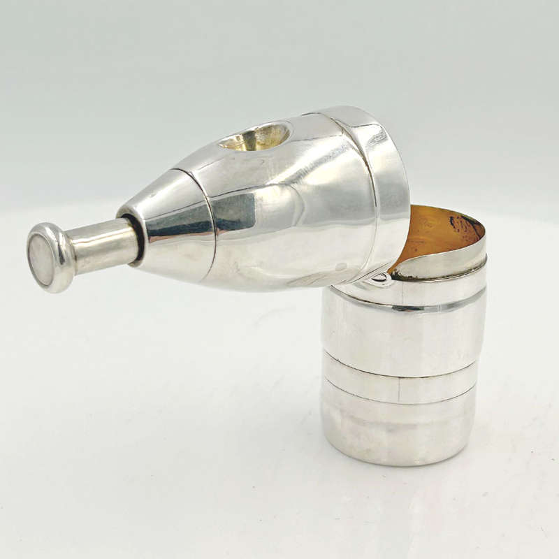 Victorian Hallmarked Silver Novelty Bottle Shaped Cigar Cutter Chester 1895