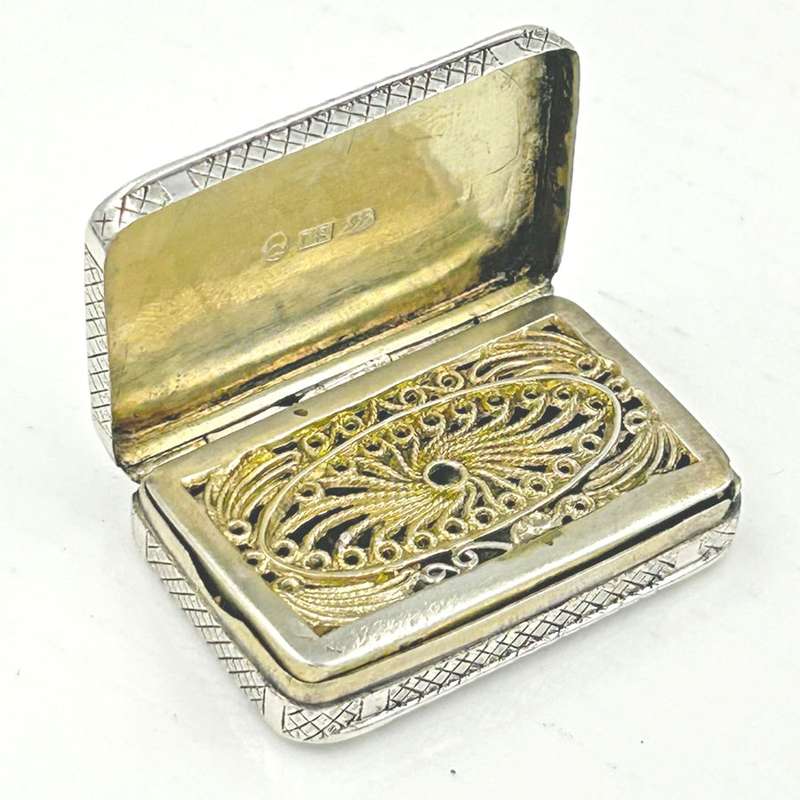 Victorian Sterling Silver Vinaigrette Birmingham 1788