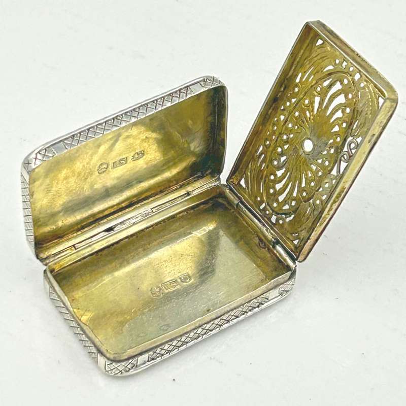 Victorian Sterling Silver Vinaigrette Birmingham 1788