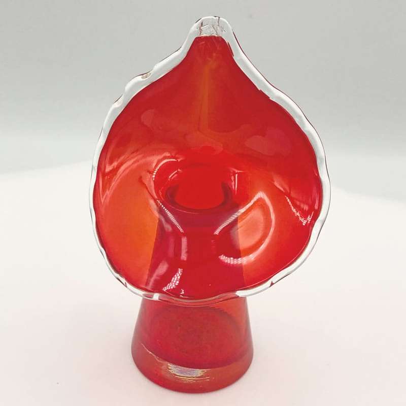 Vintage MCM Handblown Red Jack In The  Pulpit Vase