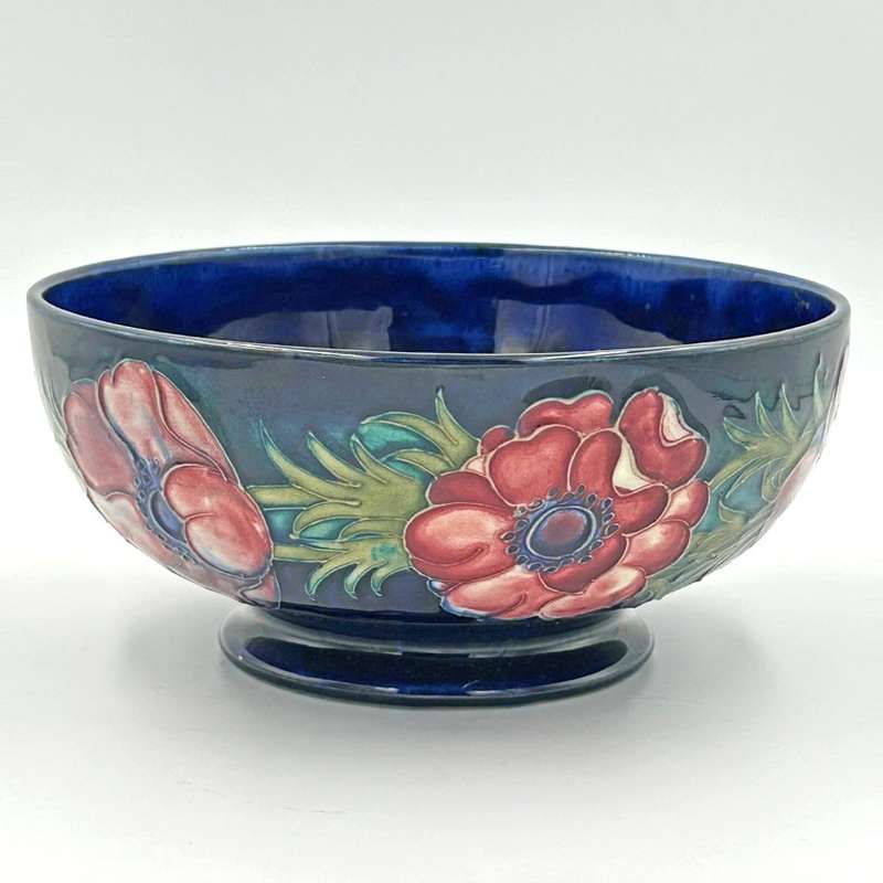 Walter Moorcroft Anemone Footed Bowl C1949