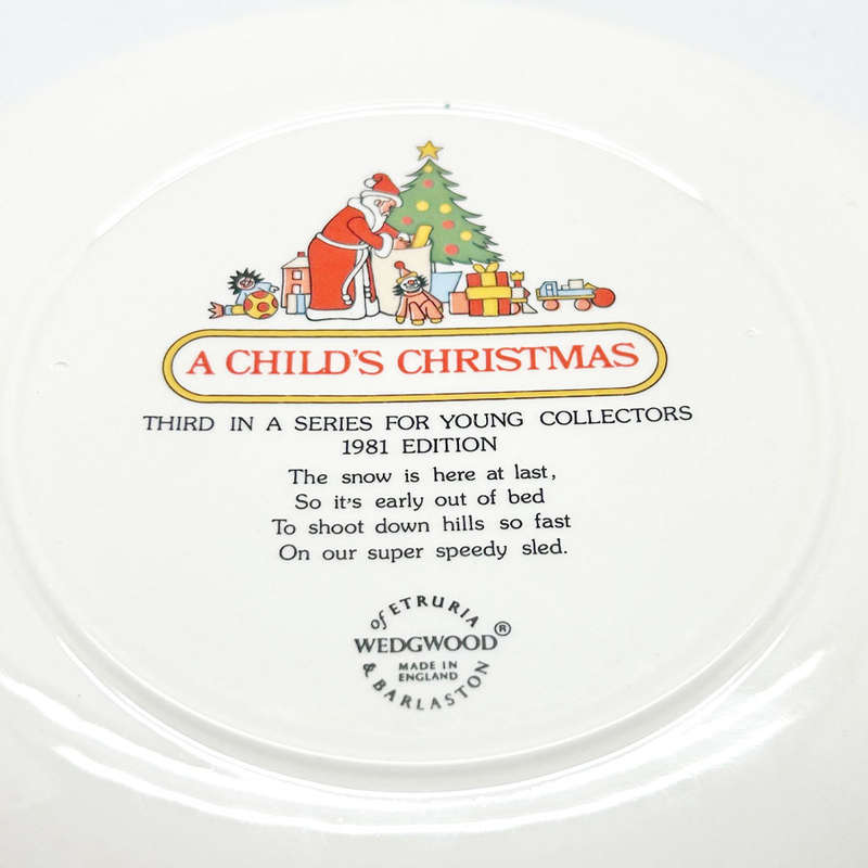 Wedgwood Christmas Plate A Childs Christmas 1981