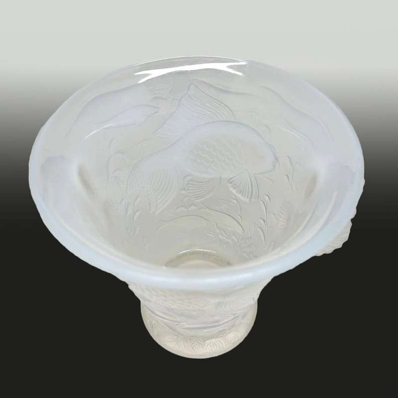 Art Deco Aquarium Art Glass Barolac Vase by Josef Inwald C1930