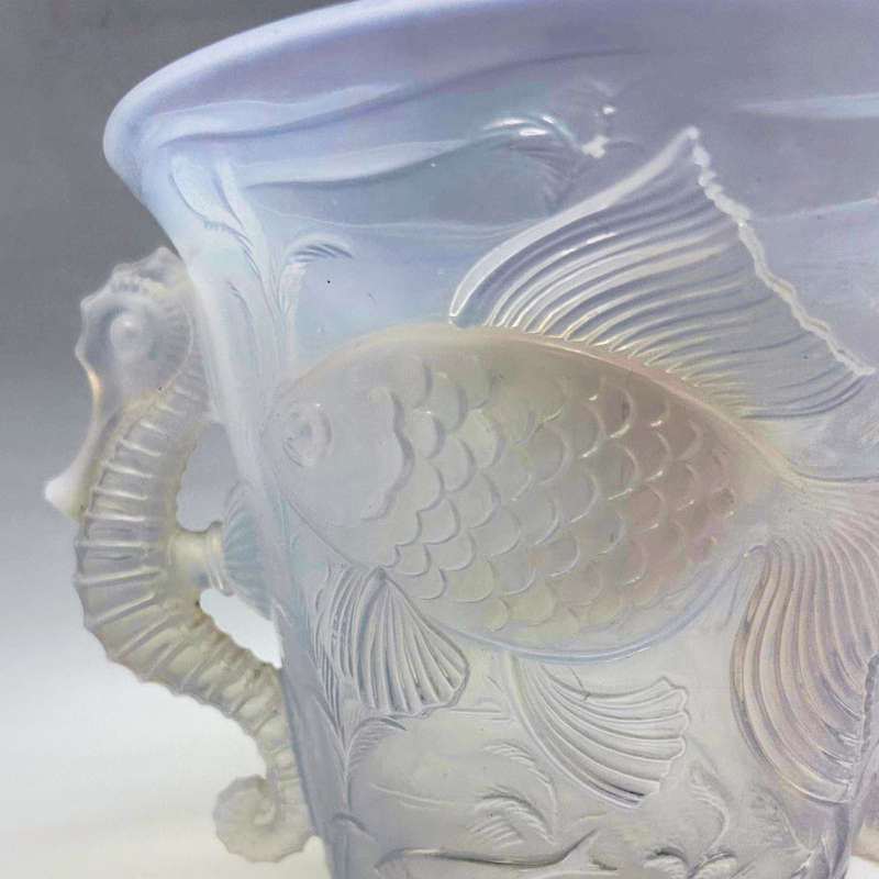 Art Deco Aquarium Art Glass Barolac Vase by Josef Inwald C1930