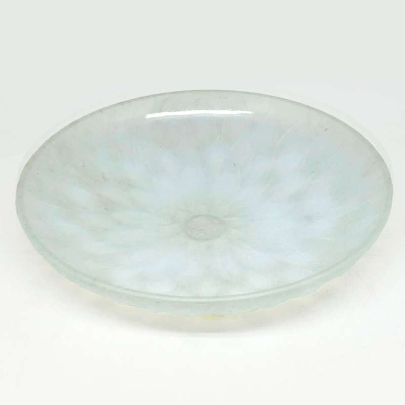 Art Deco Opalescent Glass Etling Sunflower Bowl C1930