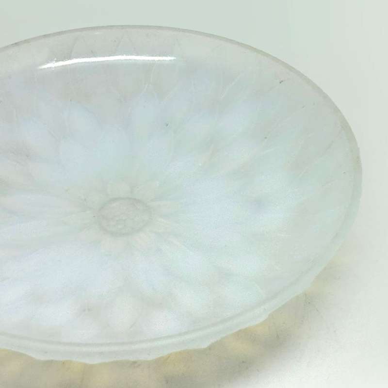 Art Deco Opalescent Glass Etling Sunflower Bowl C1930